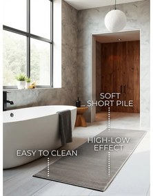 Antracytowo-kremowy chodnik 80x240 cm Perles Dolomite – Elle Decoration