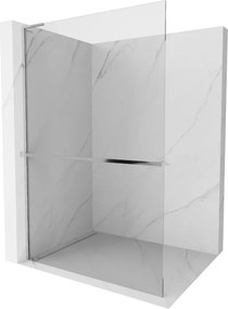Mexen Kioto+ L ścianka prysznicowa z półką Walk-in 50 x 200 cm, transparent, chrom - 800-050-123-01-00