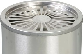 Zewnętrzny kosz na śmieci z popielniczką "flower", 600 x 250 x 250 mm, nierdzewny matowy