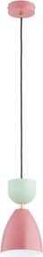Lampa wisząca na przewodzie ENTORI 1xE27/15W/230V różowa/miętowa