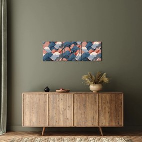 Obraz - Fale i wzgórza (z zegarem) (90x30 cm)