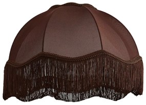 Brązowy abażur z tkaniny z białym wnętrzem 45/15/21,5 - Heritage Retro