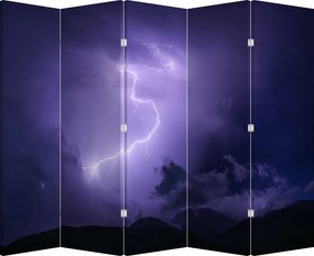 Parawan - Niebieskie niebo i piorun (210x170 cm)