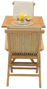 Zestaw ogrodowy z drewna tekowego IVORY BALKON II. 1 + 2 (poduszki GRATIS)