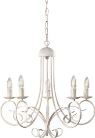 ONLI - Żyrandol na łańcuchu POMPEI 5xE14/6W/230V kremowy