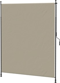 Outsunny Markiza Boczna na Taras Regulowana Wysokość Rama Metalowa Kolor Piaskowy 200x305 cm Dla Kawiarni | Aosom PL