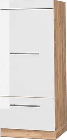 Szafka do mikrofalówki biały wysoki połysk 60x58.1x153.6 fame-line