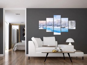 Obraz - Lodowe jezioro (125x70 cm)