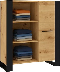 Nowoczesny regał na ubrania dąb artisan N1-G08