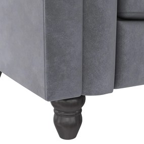 Ciemnoszara aksamitna rozkładana sofa 236 cm Felix – Støraa