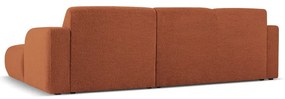 Brązowy narożnik z materiału bouclé (prawostronny) Molino – Micadoni Home