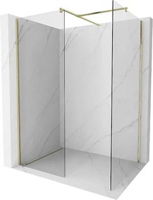 Mexen Kioto ścianka prysznicowa Walk-in 155 x 120 cm, transparent, złota szczotkowana - 800-155-202-55-00-120