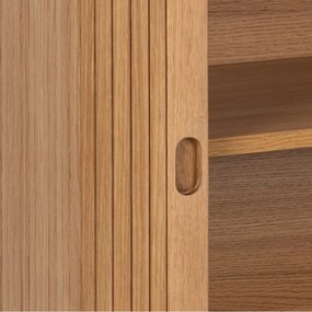 Niska komoda w dekorze dębu z drzwiami przesuwnymi 160x80 cm Langley – Actona