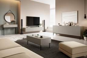 Szafka RTV Nicole 200 cm wisząca z szufladą - kaszmir mat