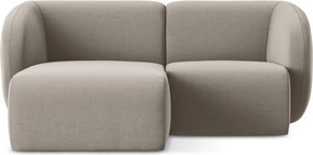 Jasnobrązowy aksamitny narożnik (lewostronny/z szezlongiem) Lani – Makamii