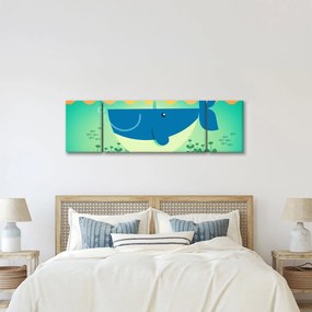 Obraz - Szczęśliwy wieloryb (170x50 cm)