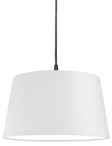 Nowoczesna lampa wisząca czarna klosz biały 45cm - Pendel Nowoczesny Oswietlenie wewnetrzne