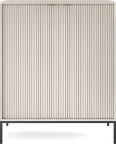 Komoda: 2 drzwi, kaszmir, czarna, 104 x 125 x 39 cm, złote uchwyty