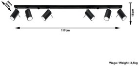 Czarna lampa sufitowa Nice Lamps Etna 6L