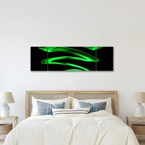 Obraz - neonowe fale (170x50 cm)