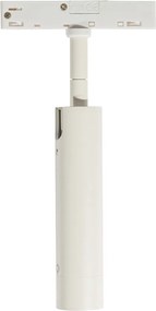 Nowoczesny biały reflektor do systemu szynowego jednofazowego - Slimline Uzzy