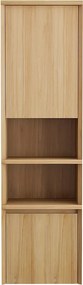 Wisząca kolumna łazienkowa z drewna tekowego z wnękami - H140 cm - KUPANG