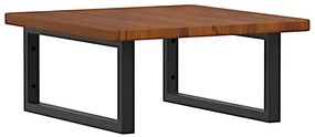 Półka ciemnobrązowa czarne uchwyty 50x50 W4-S91