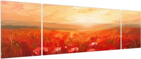 Obraz - Pole maków (170x50 cm)