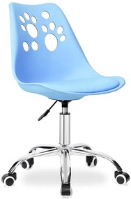 Niebieski dziecięcy fotel obrotowy A2-Z05