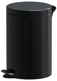 Kosz z pedałem,śmietnik, 12l, lakierowany czarny