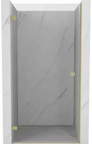 Mexen Lunar-B drzwi prysznicowe uchylne lewe 100 cm, transparent, złote szczotkowane - 832-100-000-55-00-L