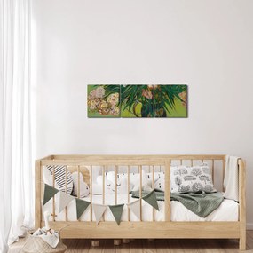 Obraz - Vincent van Gogh, Oleanders, reprodukcje (z zegarem) (90x30 cm)