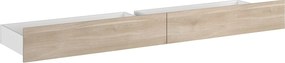 Zestaw 2 szuflad do łóżka 140, 160 i 180 cm - Kolor: Naturalny - TENALIA