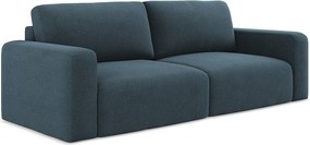 Kanapa 3-osobowa z funkcją spania - z tkaniny strukturalnej - jeans - KONA