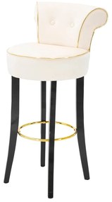 Kremowy aksamitny hoker 96 cm Luxy – Mauro Ferretti