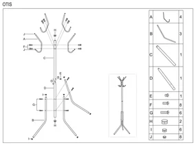 Wieszak OTIS czarny SIGNAL