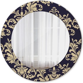 Lustro dekoracyjne okrągłe Kwiatowy wzór