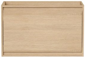 Szafka pod umywalkę z szufladą wewnętrzną - Okleina dębowa - 80 cm - MESLIVA