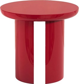 Stolik pomocniczy z MDF - Czerwony lakierowany - DERLALI