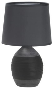 Ciemnoszara lampa stołowa z tekstylnym kloszem (wys. 35 cm) Ambon – Candellux Lighting