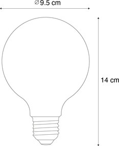 Inteligentna ściemniana żarówka LED E27 G95 Bursztynowa 4,9W 320lm 2500K