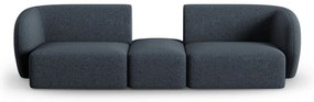 Niebieska sofa z tkaniny szenilowej 246 cm Paolo – Milo Casa