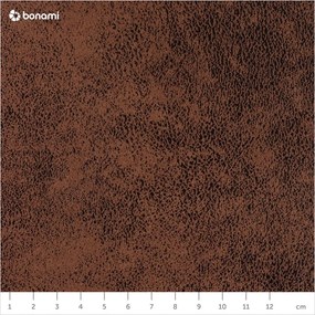 Brązowy narożnik rozkładany z imitacji skóry Miuform Lofty Lilly Vintage, prawostronny