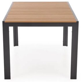 Stół ogrodowy FIERRO 90x150 brązowy/czarny HALMAR