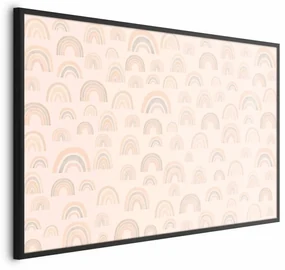 Plakat Pastelowe tęcze 30x21 cm z ramą czarną bez marginesu ARTGEIST B