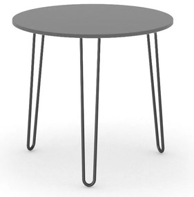 Okrągły stół jadalniany SPIDER, średnica 80 cm, czarna podstawa, grafit