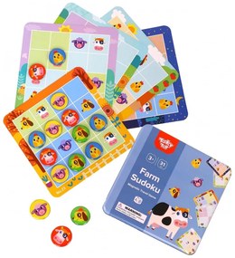 Tooky toy gra sudoku dla dzieci wersja farma