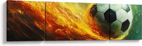 Obraz - Piłka nożna w locie (170x50 cm)