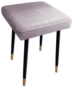 Taboret MAX MG55 szary róż podstawa czarna/złota