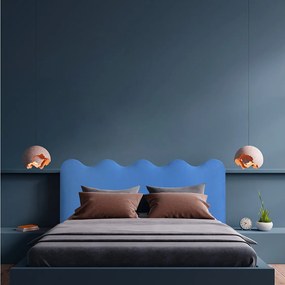 Zagłówek falisty, niebieski pruski 160x73,5 cm